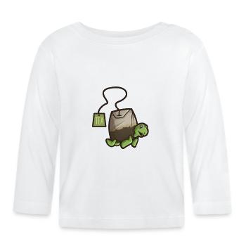 Tea Turtle - Organic Baby Long Sleeve T-Shirt - white - Front