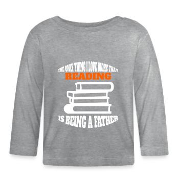 Read Books Gift Book Reader Book Lovers - Organic Baby Long Sleeve T-Shirt - heather grey - Front