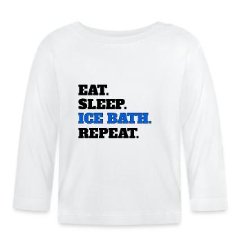 Ice bath - Organic Baby Long Sleeve T-Shirt - white - Front