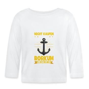 Borkum - Baby Bio-Langarmshirt - Weiß - Vorne