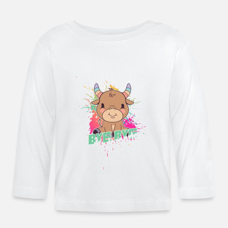 Endlich Schulkind, Einschulung - Baby Bio-Langarmshirt - Weiß