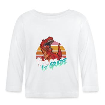 I AM 1st Grade, First Grader - Organic Baby Long Sleeve T-Shirt - white - Front