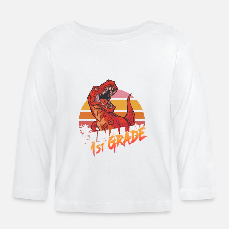Endlich 1. Klasse, Erstklässler - Baby Bio-Langarmshirt - Weiß