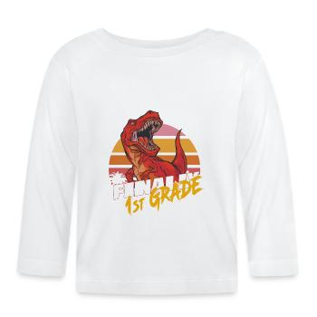 Finally 1st Grade, First Grader - Organic Baby Long Sleeve T-Shirt - white - Front