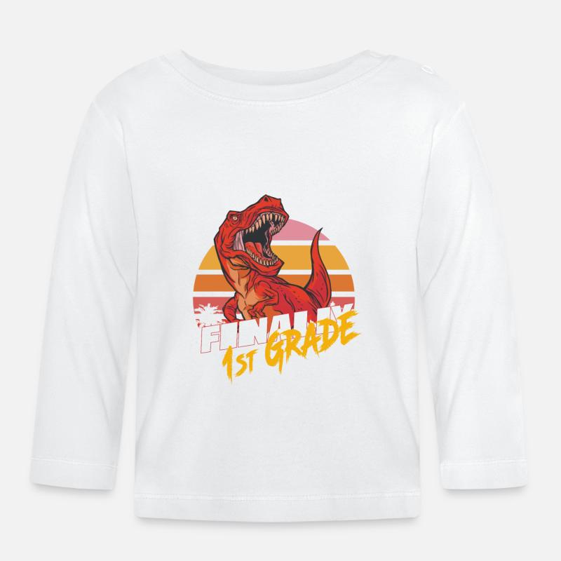 Endlich 1. Klasse, Erstklässler - Baby Bio-Langarmshirt - Weiß