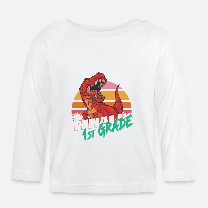 Endlich 1. Klasse, Erstklässler - Baby Bio-Langarmshirt - Weiß