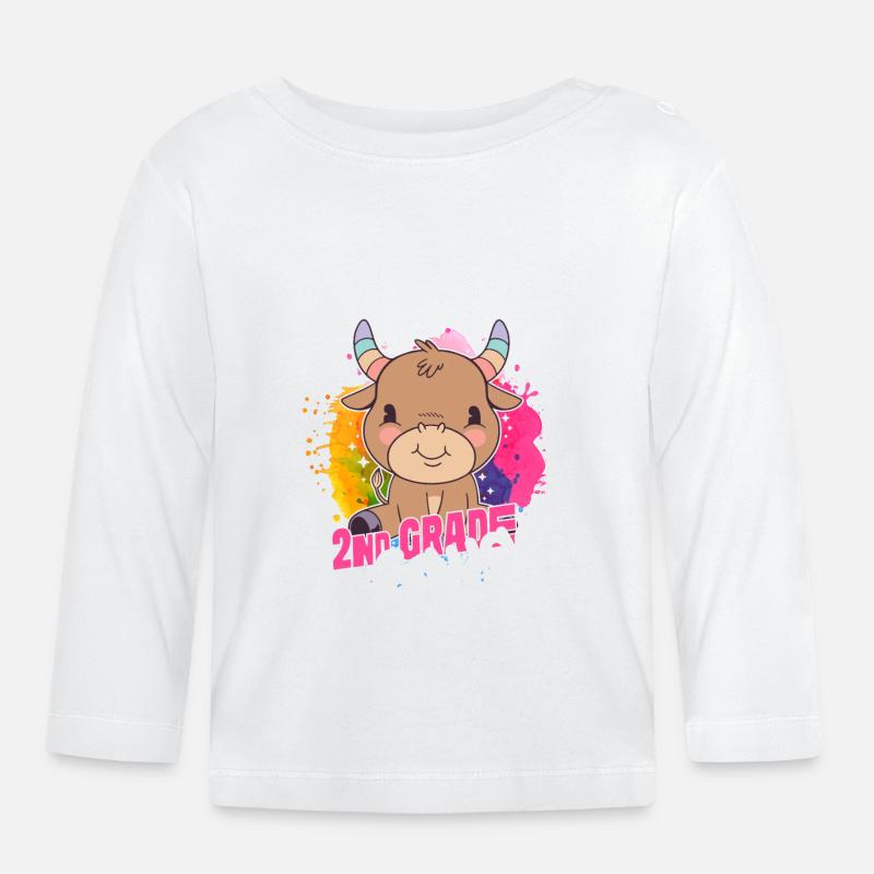 2nd Grade Squad, Second Grader - Organic Baby Long Sleeve T-Shirt - white