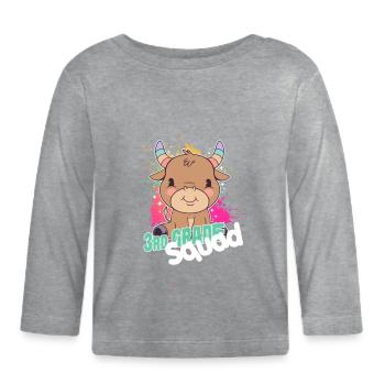 Finally 3rd Grade, Second Grader - Organic Baby Long Sleeve T-Shirt - heather grey - Front