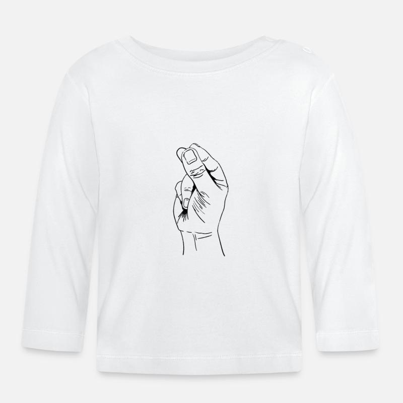 Balkan Spruch tri prsta - Orthodox Geschenkidee - Baby Bio-Langarmshirt - Weiß