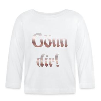 gönn dir - Baby Bio-Langarmshirt - Weiß - Vorne