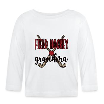 Beste Feldhockey-Großmutter Feldhockeyspieler Oma - Baby Bio-Langarmshirt - Weiß - Vorne