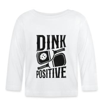 Pickleball Pun Dink Positif - T-shirt manches longues bio Bébé - blanc - Devant