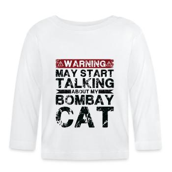 En parlant de Bombay Cat - T-shirt manches longues bio Bébé - blanc - Devant
