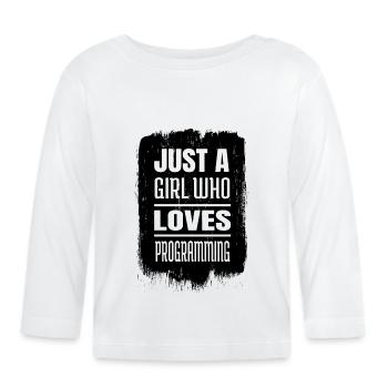 blague cool dictons drôles - T-shirt manches longues bio Bébé - blanc - Devant