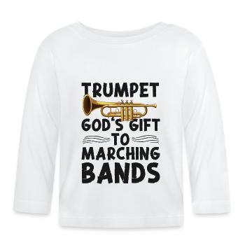 Trumpet Player Marching Band - Baby Bio-Langarmshirt - Weiß - Vorne