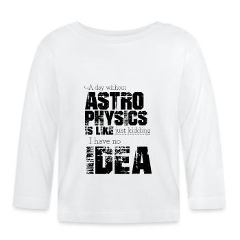 Astrophysik - Baby Bio-Langarmshirt - Weiß - Vorne