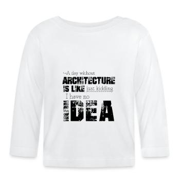 Architecture - T-shirt manches longues bio Bébé - blanc - Devant