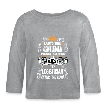 Logisticien T drôle de dire Logisticien motivant - T-shirt manches longues bio Bébé - gris chiné - Devant
