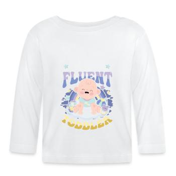 Ich Spreche Fließend Kleinkind - Baby Bio-Langarmshirt - Weiß - Vorne