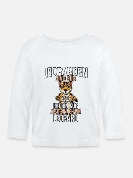 Leoparden Sind Süß Leopard - Baby Bio-Langarmshirt - Weiß