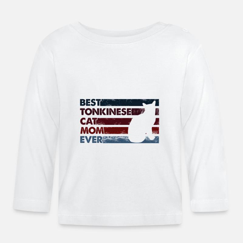 Meilleure mère de tous les temps - Tonnese Cat - T-shirt manches longues bio Bébé - blanc