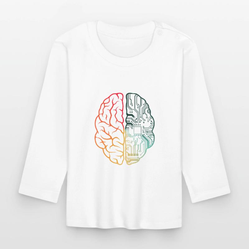 Programmeur HTML - Jeu de mots cérébral pour les développeurs de programmation T-shirt manches longues bio Bébé