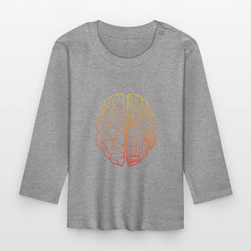 Programmer HTML - Developer Programming Brain Cool Organic Baby Long Sleeve T-Shirt