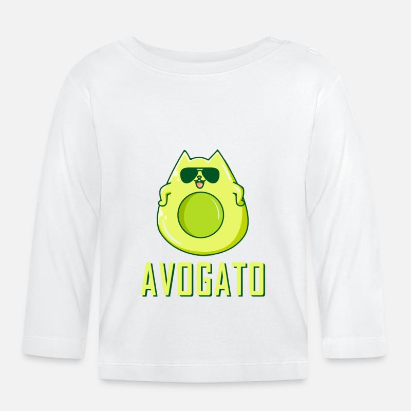 Avocat - T-shirt manches longues bio Bébé - blanc