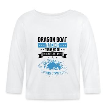 Course de bateaux chinois pour les entraîneurs de bateaux-dragons - T-shirt manches longues bio Bébé - blanc - Devant