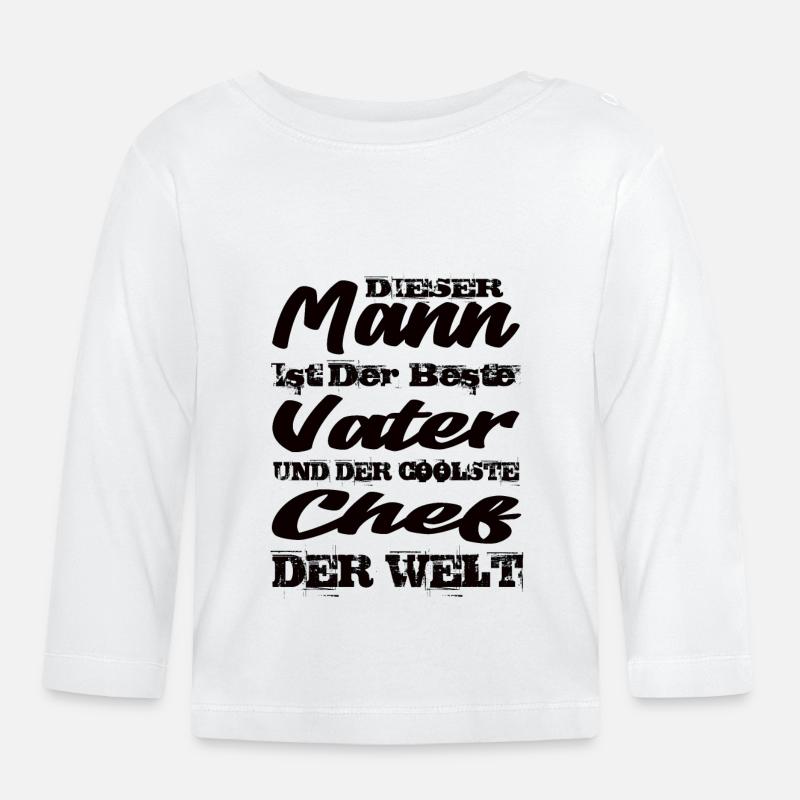 Chef - Baby Bio-Langarmshirt - Weiß