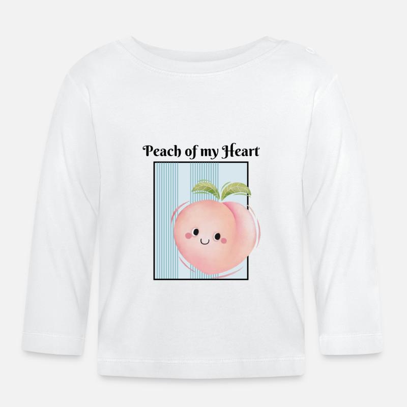 Pêche de mon cœur - T-shirt manches longues bio Bébé - blanc