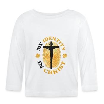 Mon identité en Christ, le christianisme - T-shirt manches longues bio Bébé - blanc - Devant