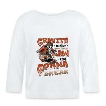 Skateboard Halfpipe, Tricks, Skateboarding - Organic Baby Long Sleeve T-Shirt - white - Front