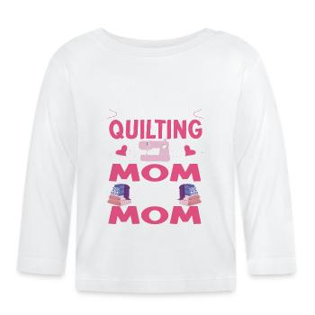 Quilten Geschenk Nähen Stricken Quilter - Baby Bio-Langarmshirt - Weiß - Vorne