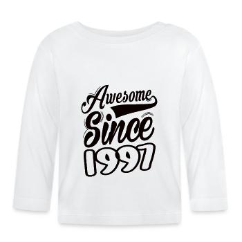 Awesome Since 1997 - Baby Bio-Langarmshirt - Weiß - Vorne