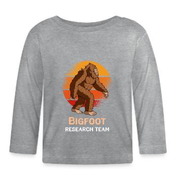 Équipe de recherche Bigfoot - T-shirt manches longues bio Bébé - gris chiné - Devant