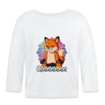 Yoga Ohmmm Namaste - Baby Bio-Langarmshirt - Weiß - Vorne