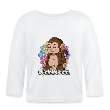 Yoga Ohmmm Namaste - Baby Bio-Langarmshirt - Weiß - Vorne