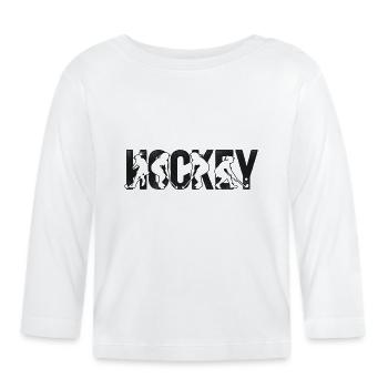 Field Hockey Hockey - Baby Bio-Langarmshirt - Weiß - Vorne