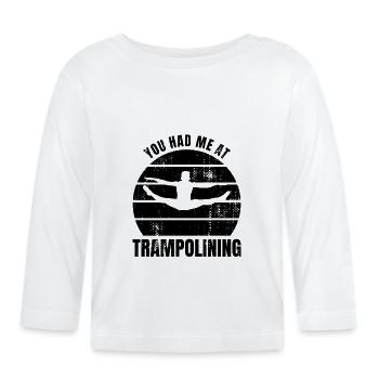 Dicton sur le trampoline - T-shirt manches longues bio Bébé - blanc - Devant