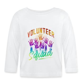 Escouade de bénévoles - T-shirt manches longues bio Bébé - blanc - Devant