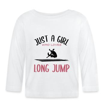 Long Jump Love - Organic Baby Long Sleeve T-Shirt - white - Front