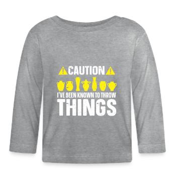 Keramikkünstler Ton Töpfern - Baby Bio-Langarmshirt - Grau meliert - Vorne
