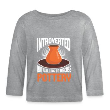 Keramikkünstler Ton Töpfern - Baby Bio-Langarmshirt - Grau meliert - Vorne