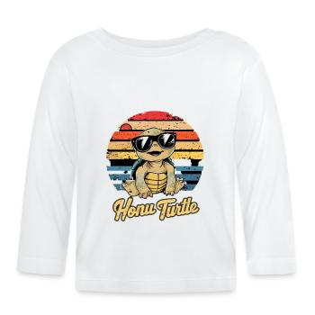 Honu Turtle Hawaii Longneck Reptile - Organic Baby Long Sleeve T-Shirt - white - Front