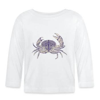 Vintage Pocket Crab - Organic Baby Long Sleeve T-Shirt - white - Front