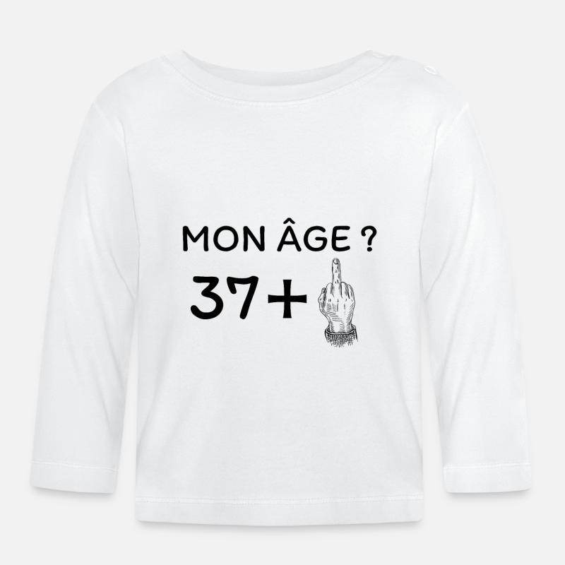 mon âge 38 - T-shirt manches longues bio Bébé - blanc