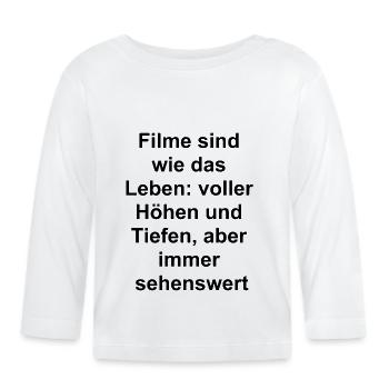 Le cadeau parfait pour les cinéphiles - T-shirt manches longues bio Bébé - blanc - Devant