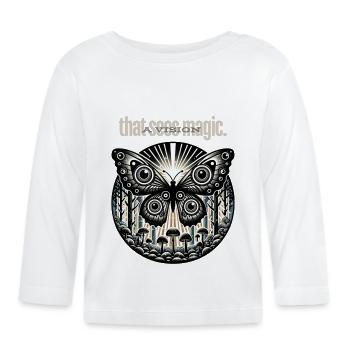 Enchanted Eyes Butterfly - Organic Baby Long Sleeve T-Shirt - white - Front
