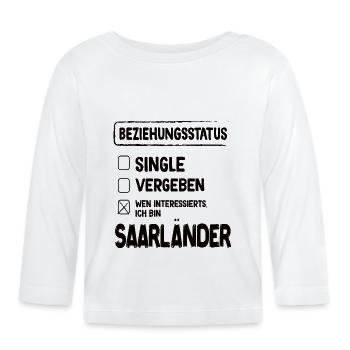 Saarländer Beziehungsstatus Saarland Saarländer - Baby Bio-Langarmshirt - Weiß - Vorne